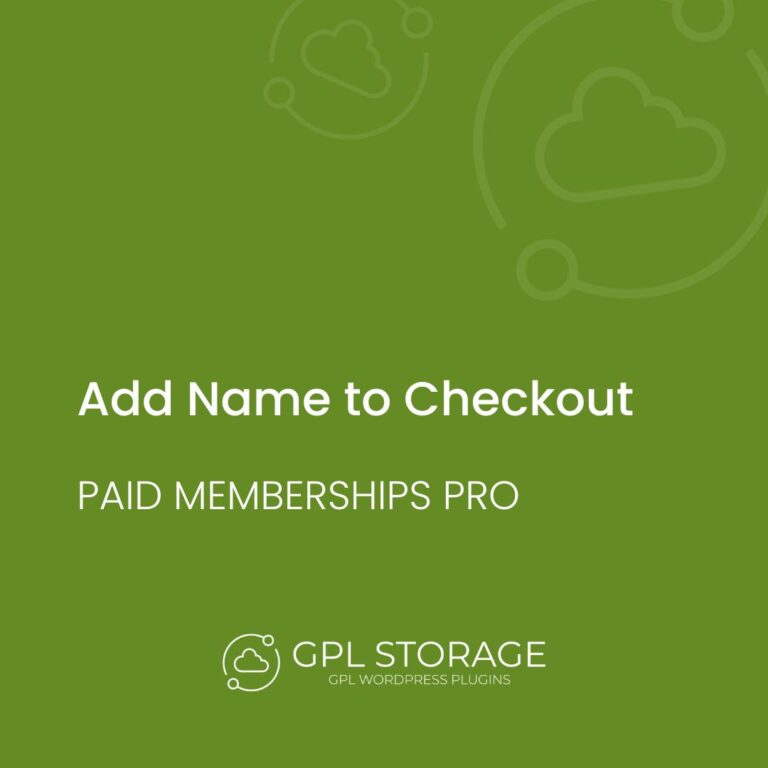 Paid Memberships Pro – Add Name to Checkout