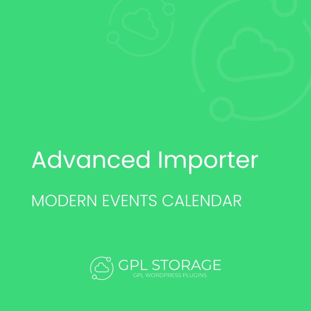 Advanced Importer-MODERN EVENTS CALENDAR GPL Download