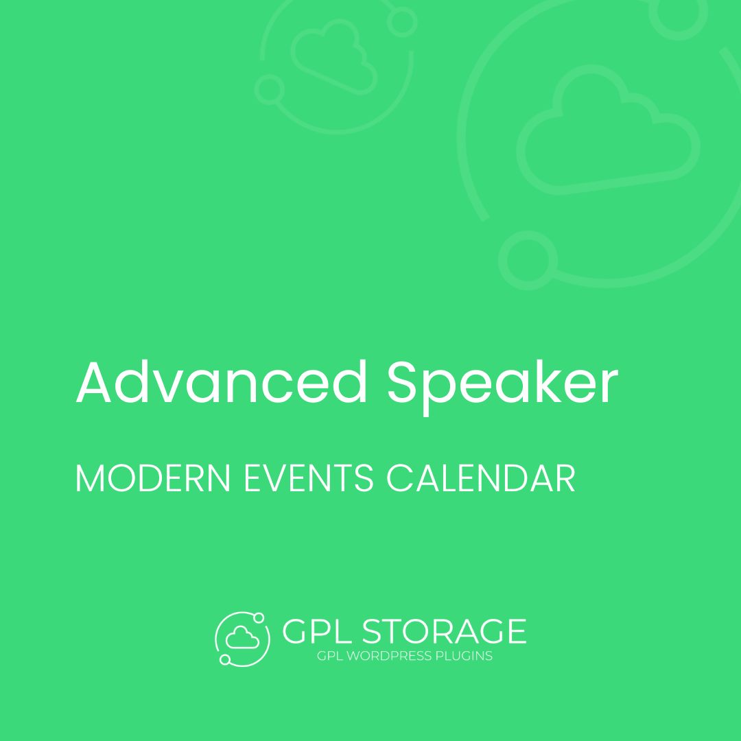 Advanced Speaker-MODERN EVENTS CALENDAR GPL Download