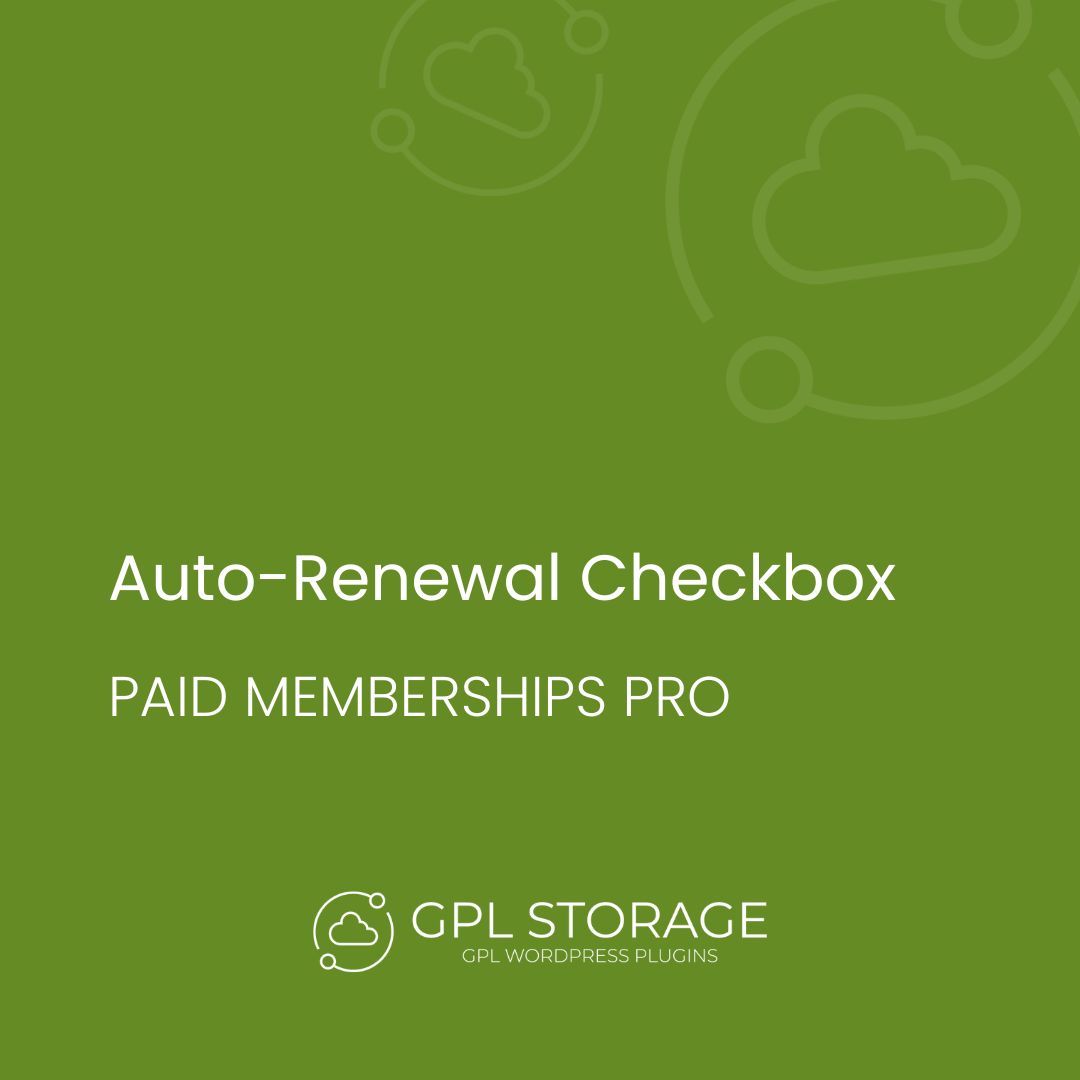 Auto Renewal Checkbox-PAID MEMBERSHIPS PRO GPL Download