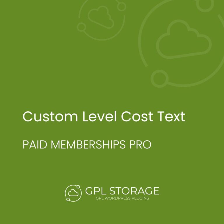 Paid Memberships Pro – Custom Level Cost Text Add On