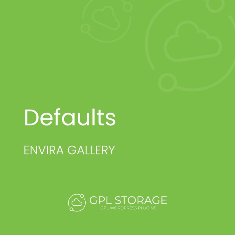 Envira Gallery - Defaults Addon