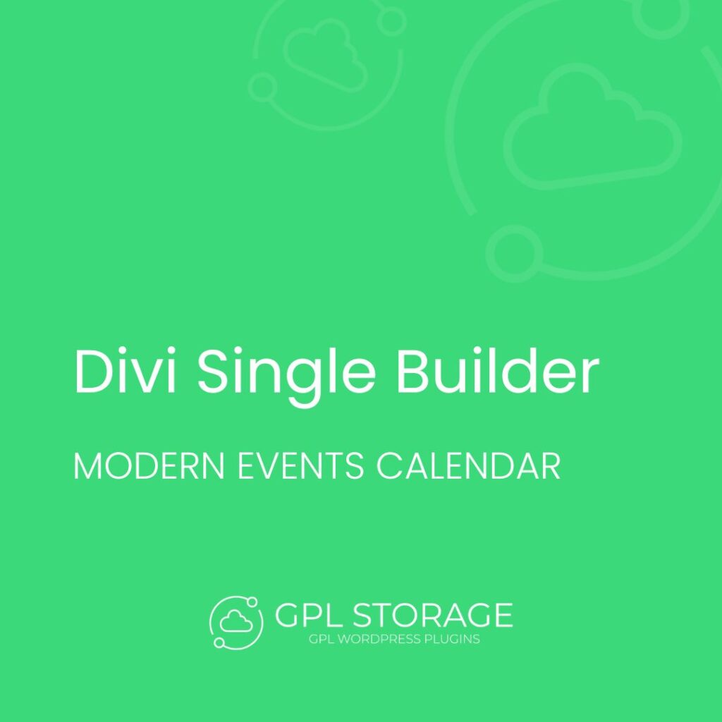 Divi Single Builder-MODERN EVENTS CALENDAR GPL Download