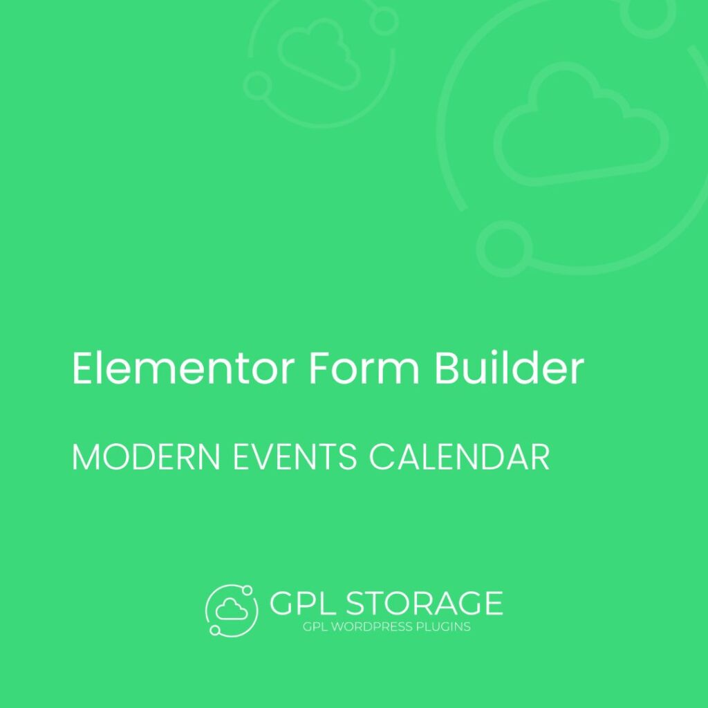 Elementor Form Builder-MODERN EVENTS CALENDAR GPL Download