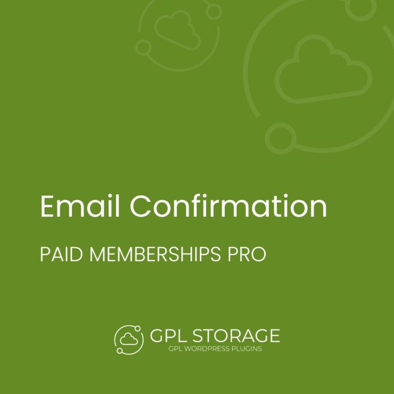 Paid Memberships Pro – Email Confirmation Add On