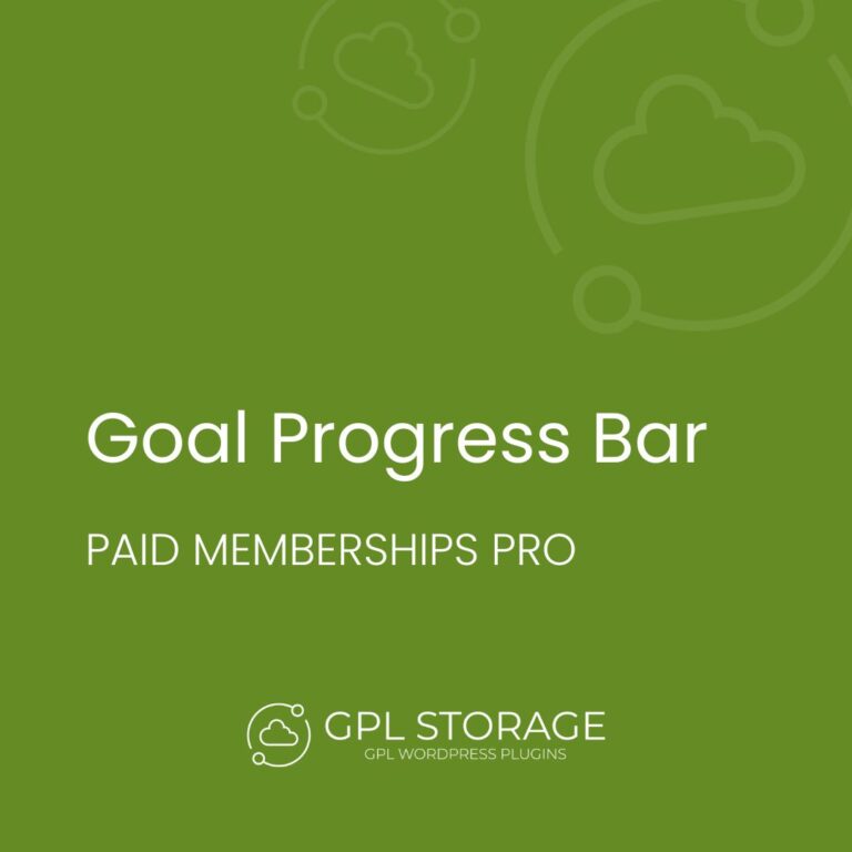 Paid Memberships Pro – Goal Progress Bar Add On