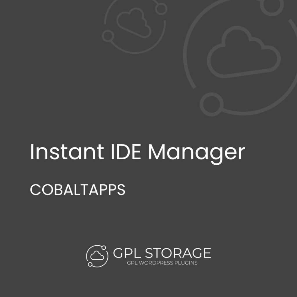 Instant Ide Manager- COBALT APPS GPL Download