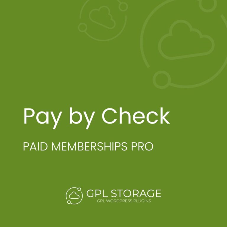 Paid Memberships Pro – Pay by Check