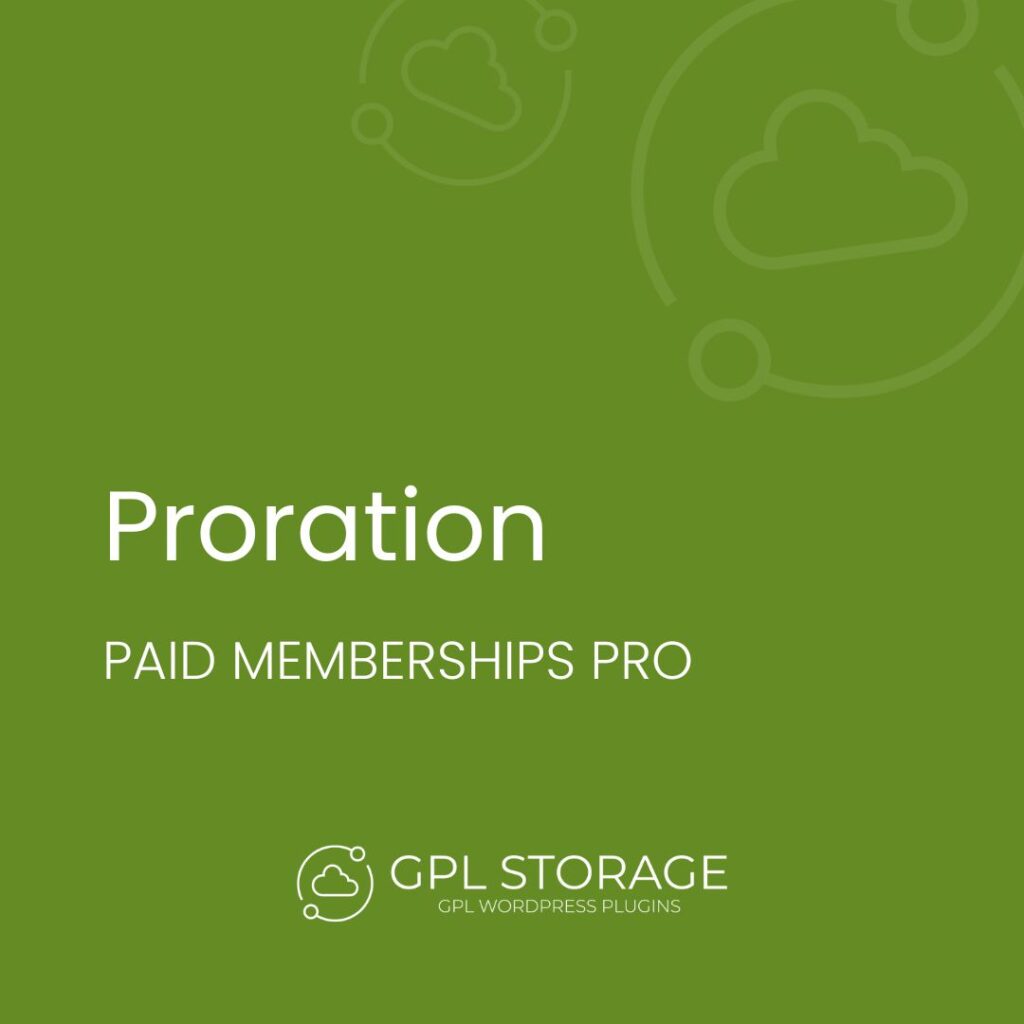 Proration-PAID MEMBERSHIPS PRO GPL Download