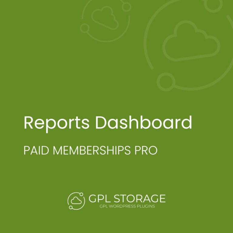 Paid Memberships Pro – Reports Dashboard Add On