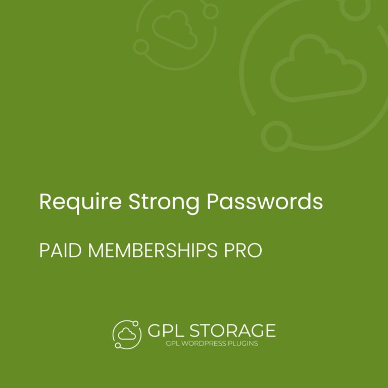 Paid Memberships Pro – Require Strong Passwords