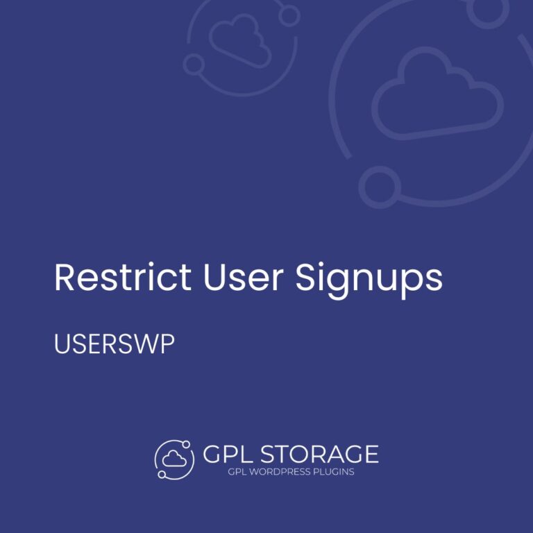 UsersWP Restrict User Signups