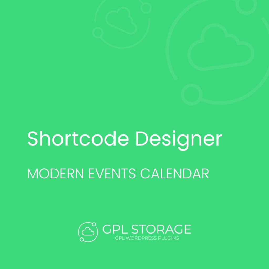 Shortcode Designer-MODERN EVENTS CALENDAR GPL Download