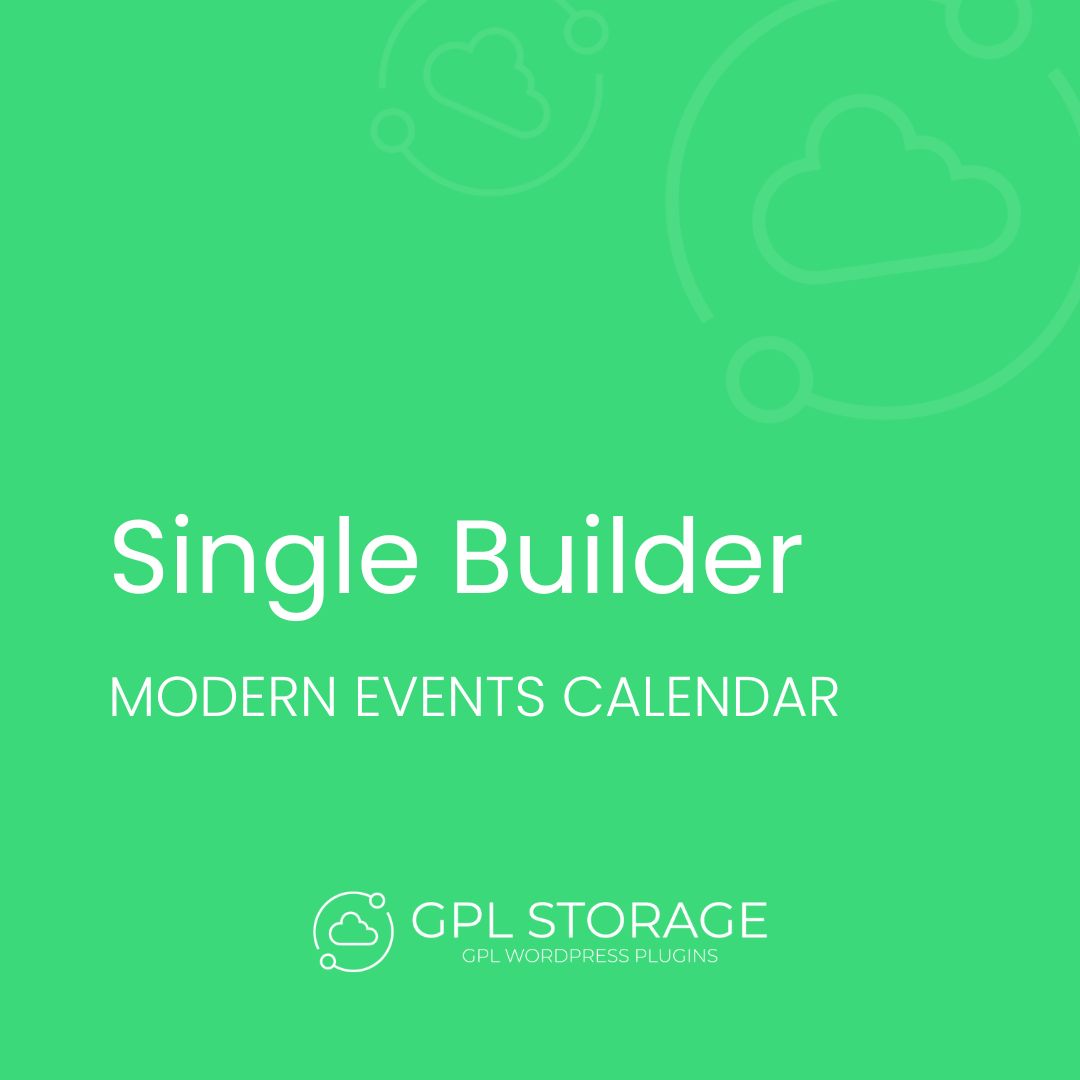 Single Builder-MODERN EVENTS CALENDAR GPL Download