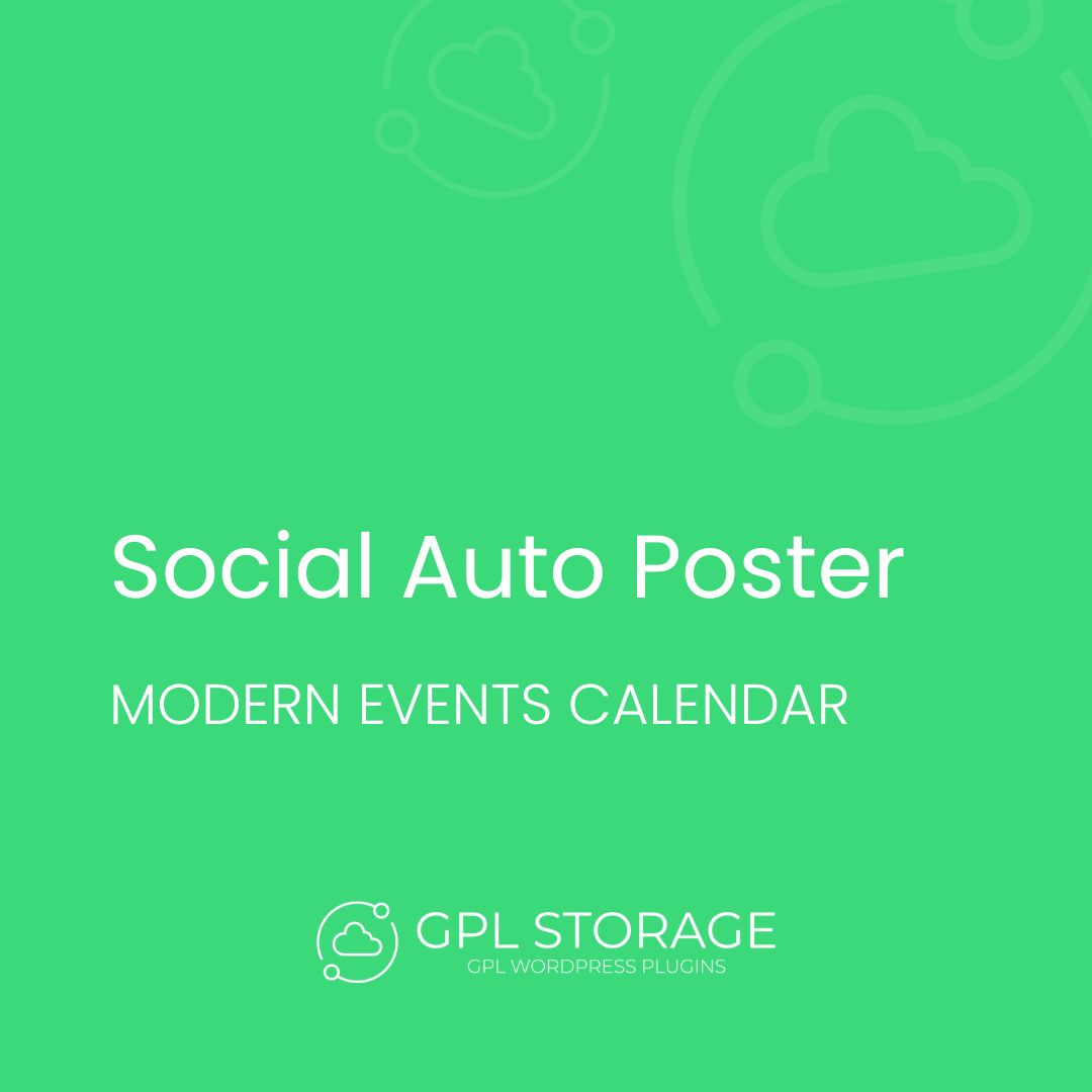 Social Auto Poster-MODERN EVENTS CALENDAR GPL Download