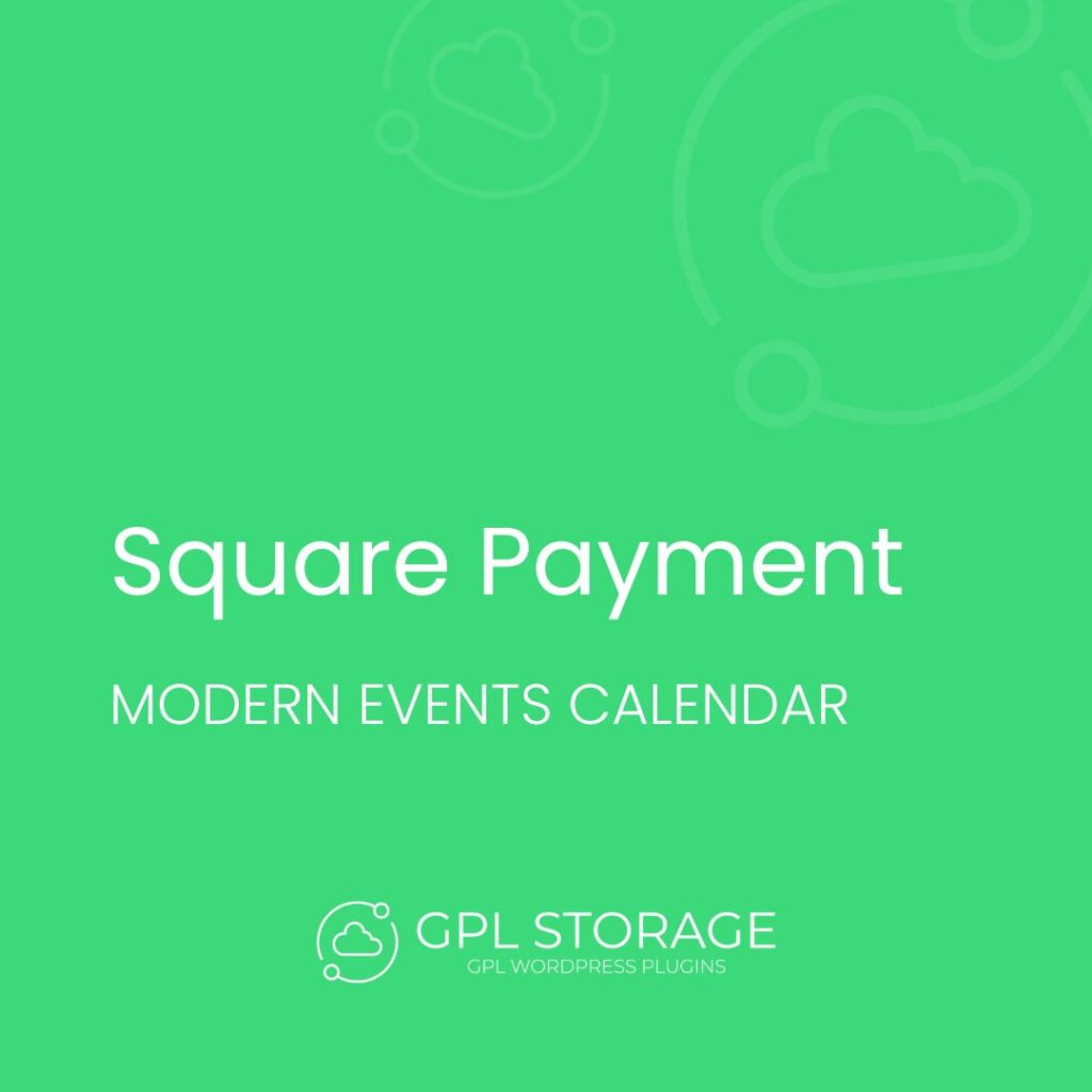 Square Payment-MODERN EVENTS CALENDAR GPL Download