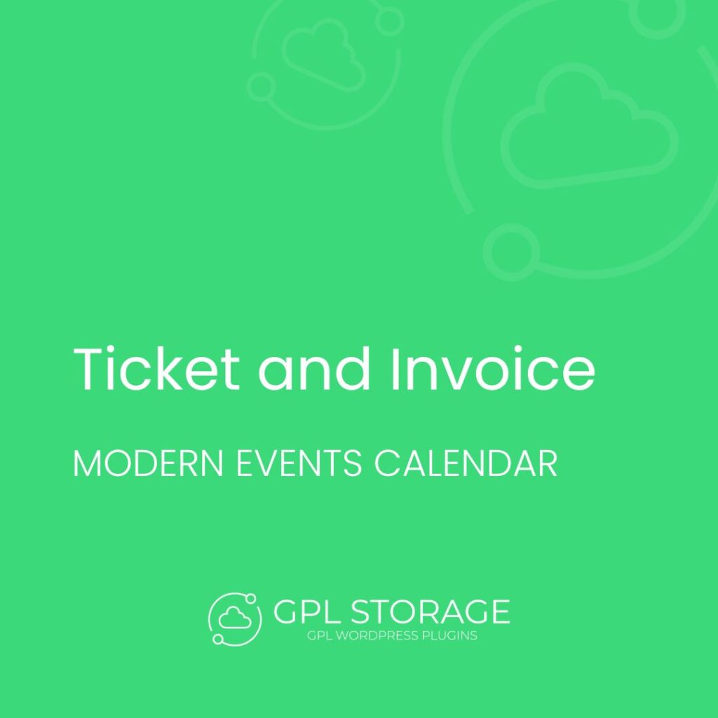 Ticket And Invoice-MODERN EVENTS CALENDAR GPL Download