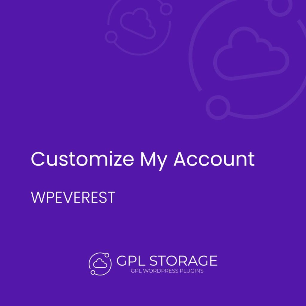 Customize My Account-WPEVEREST GPL Download