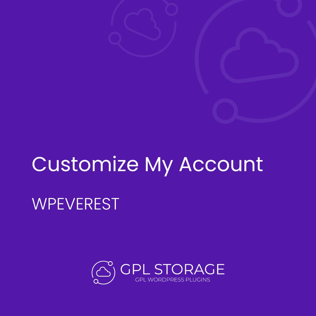 Customize My Account-WPEVEREST GPL Download