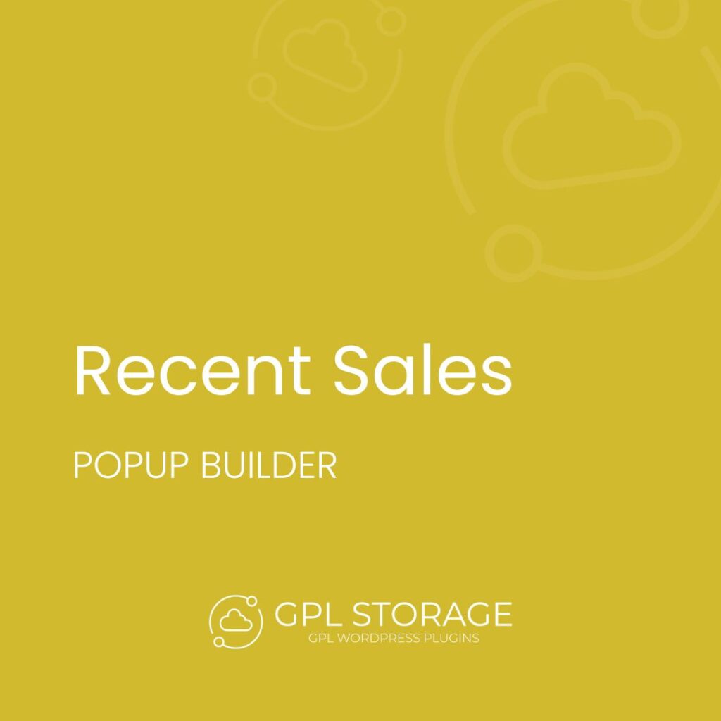 Recent Sales-POPUP BUILDER GPL Download