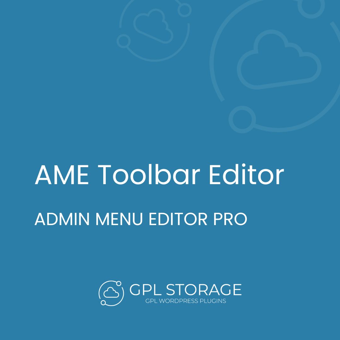 Ame Toolbar Editor-ADMIN MENU EDITOR PRO GPL Download