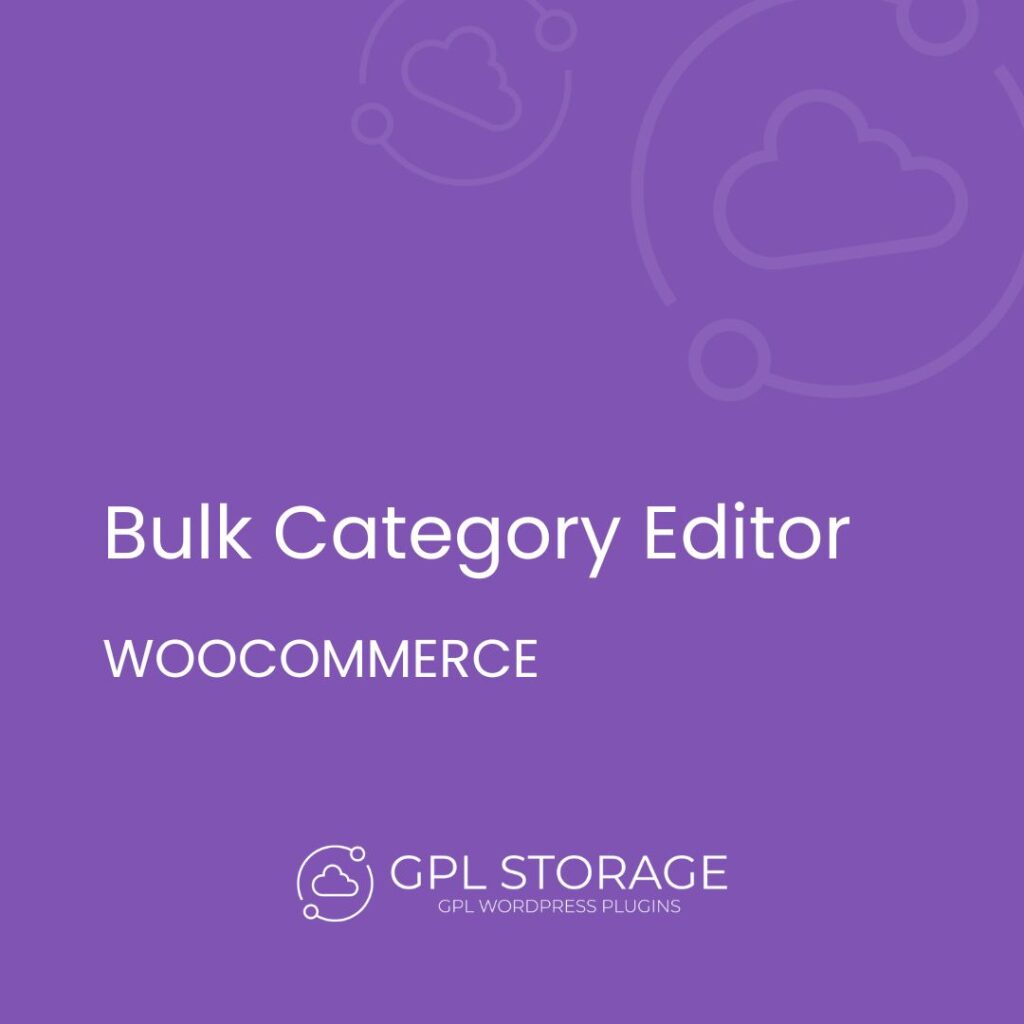 Bulk Category Editor-WOOCOMMERCE GPL Download