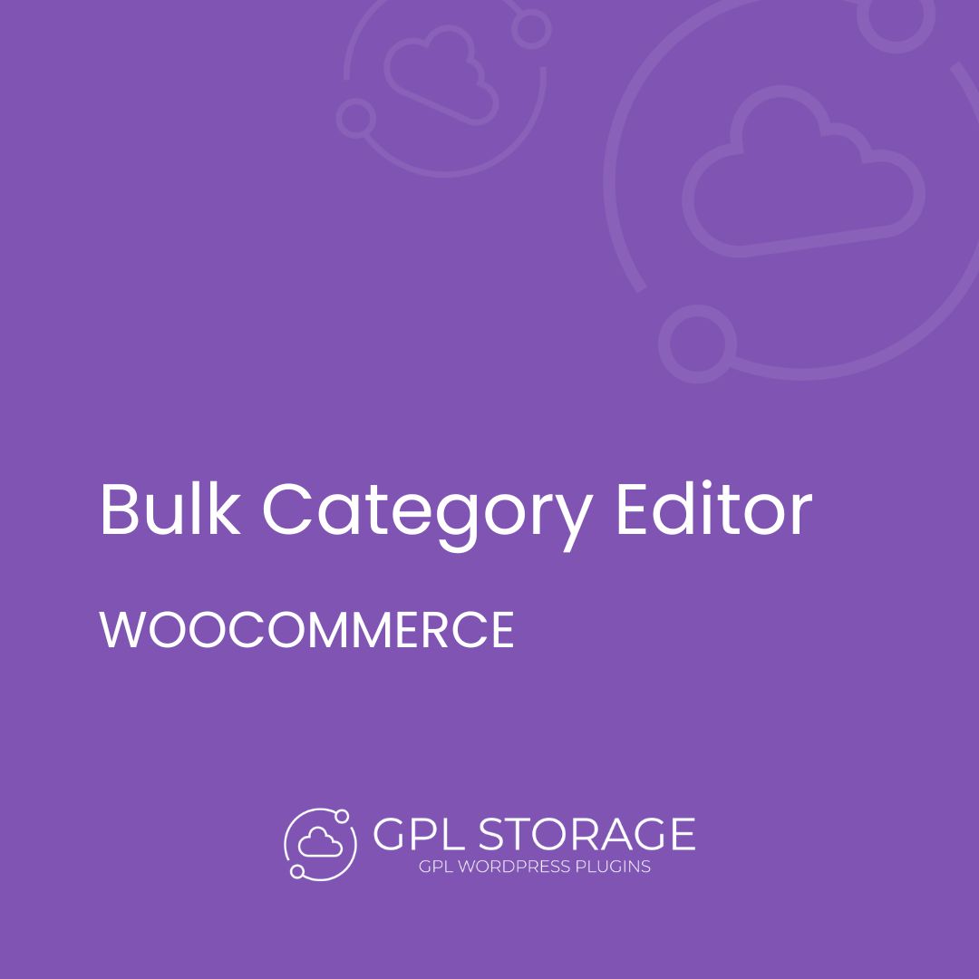 Bulk Category Editor-WOOCOMMERCE GPL Download