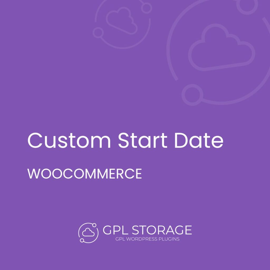 Custom Start Date-WOOCOMMERCE GPL Download