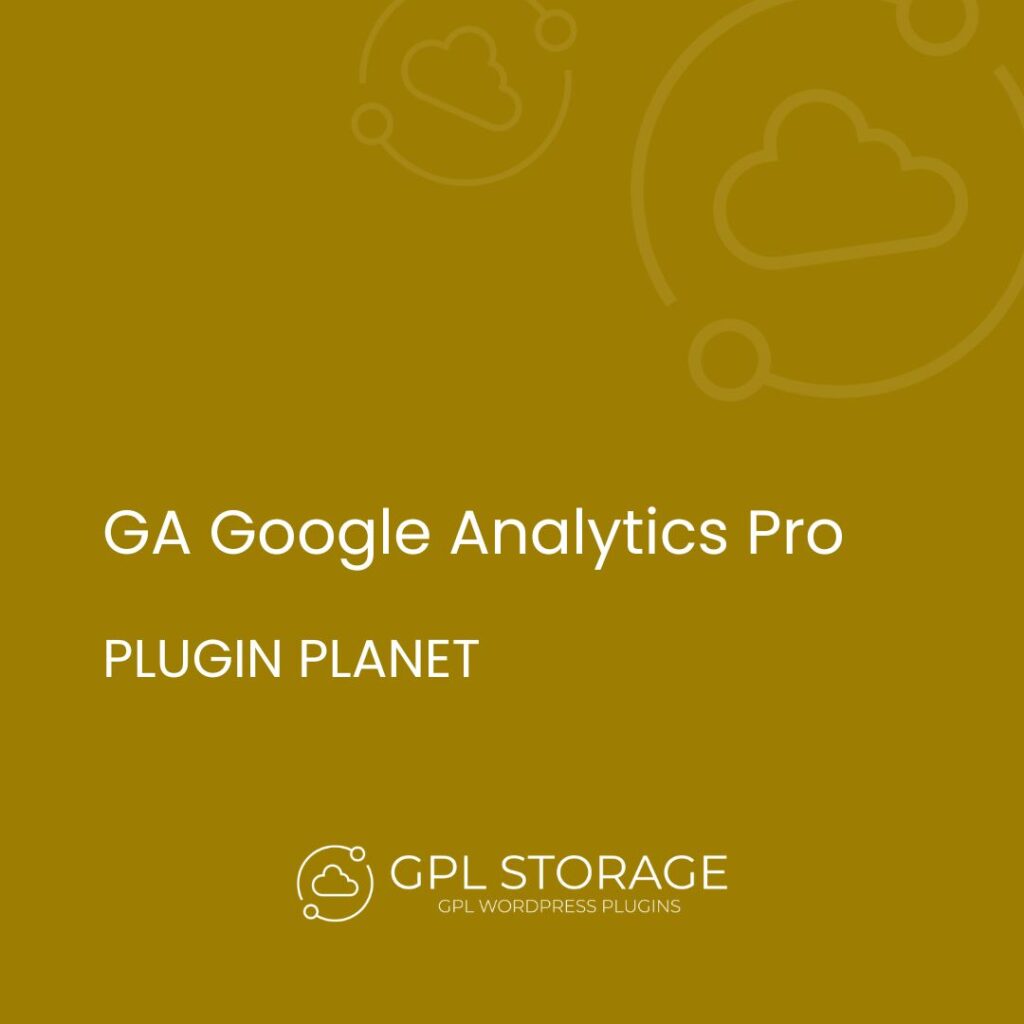 Ga Google Analytics Pro-PLUGIN PLANET GPL Download