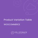 Product Variation Table