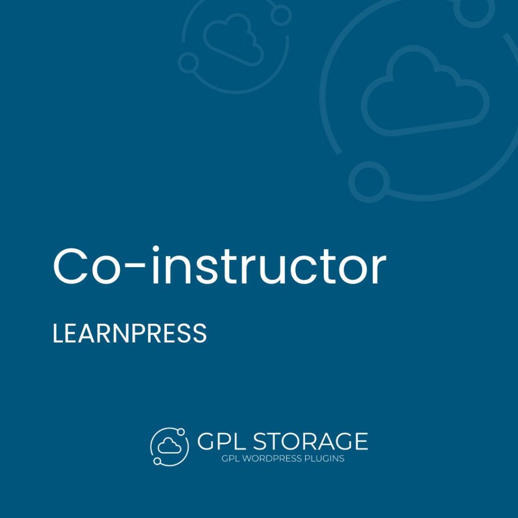 Co Instructor-LEARNPRESS GPL Download