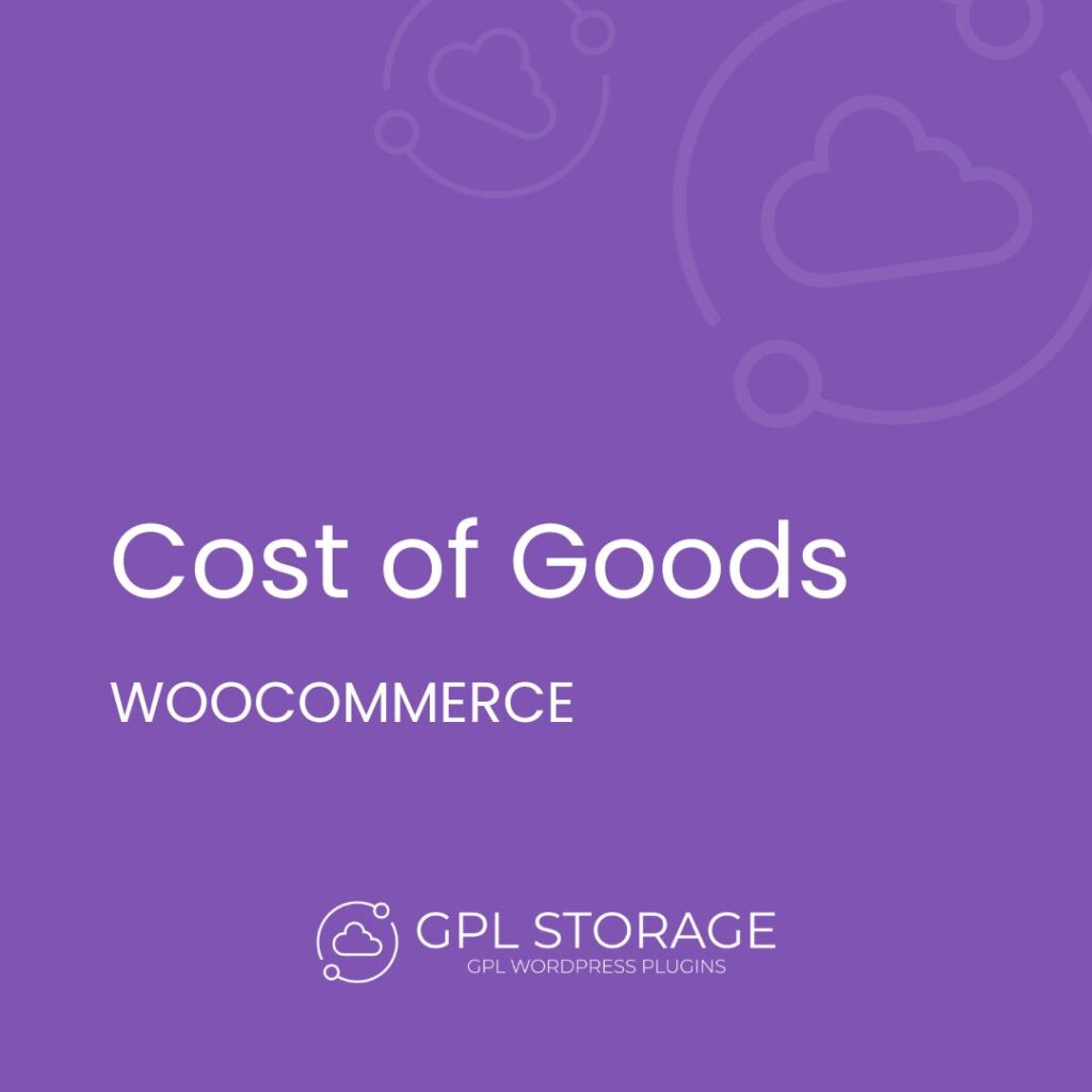 Cost Of Goods-WOOCOMMERCE GPL Download