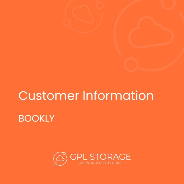 Bookly Customer Information (Add-on)