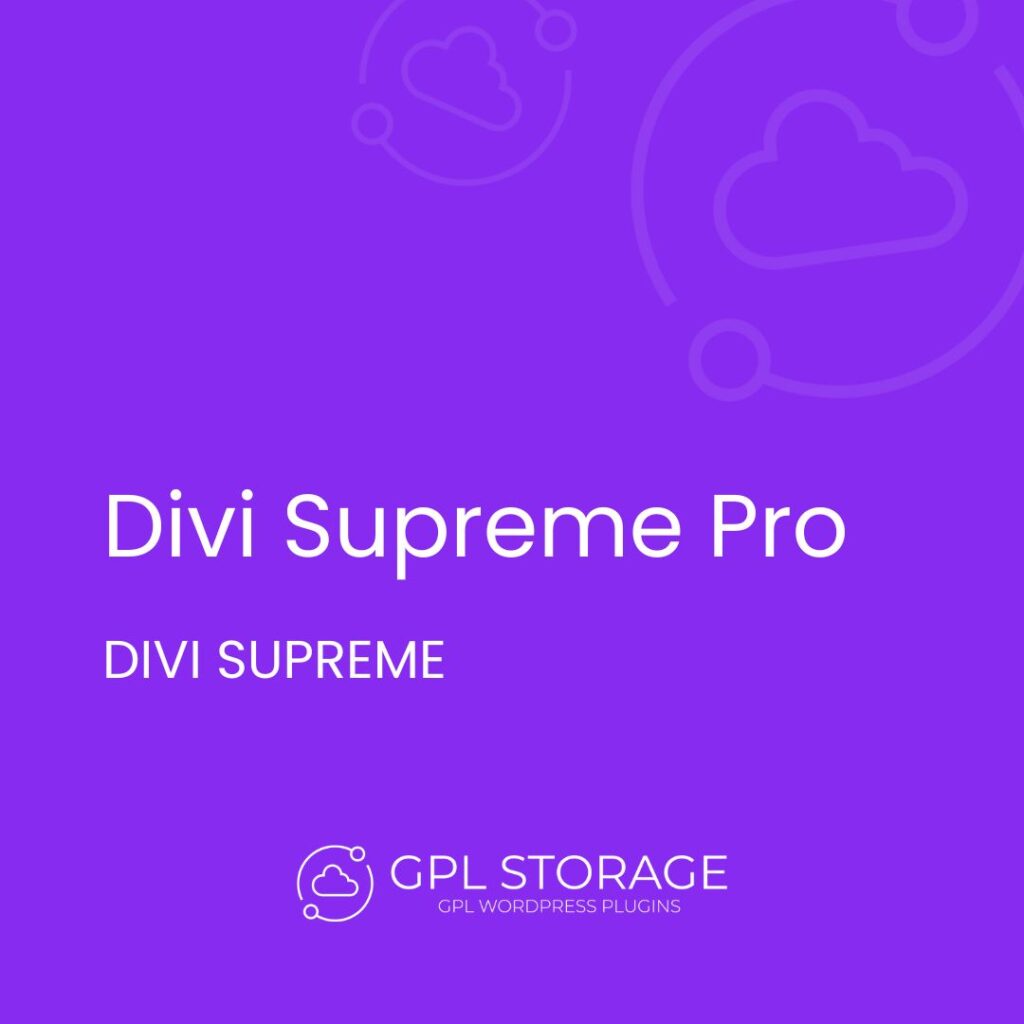 Divi Supreme Pro-DIVI SUPREME GPL Download