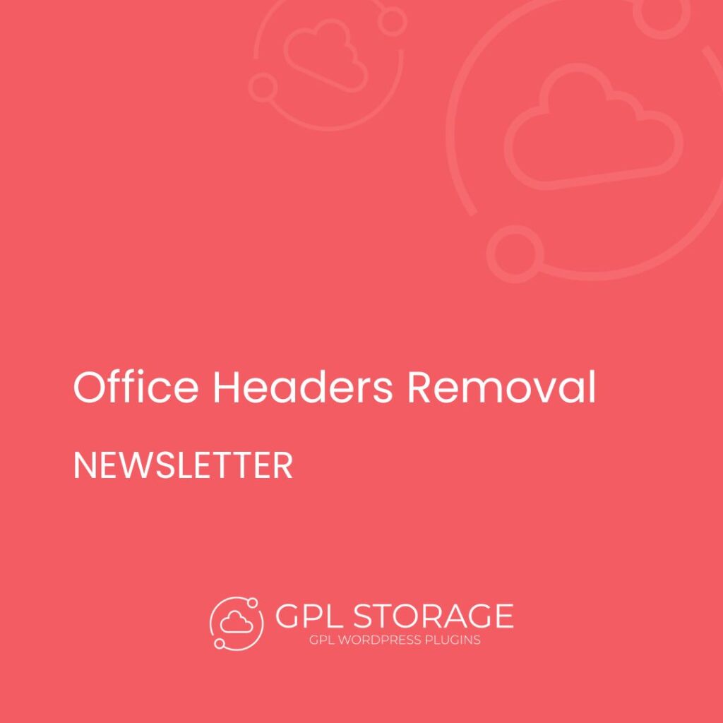 Office Headers Removal-NEWSLETTER GPL Download