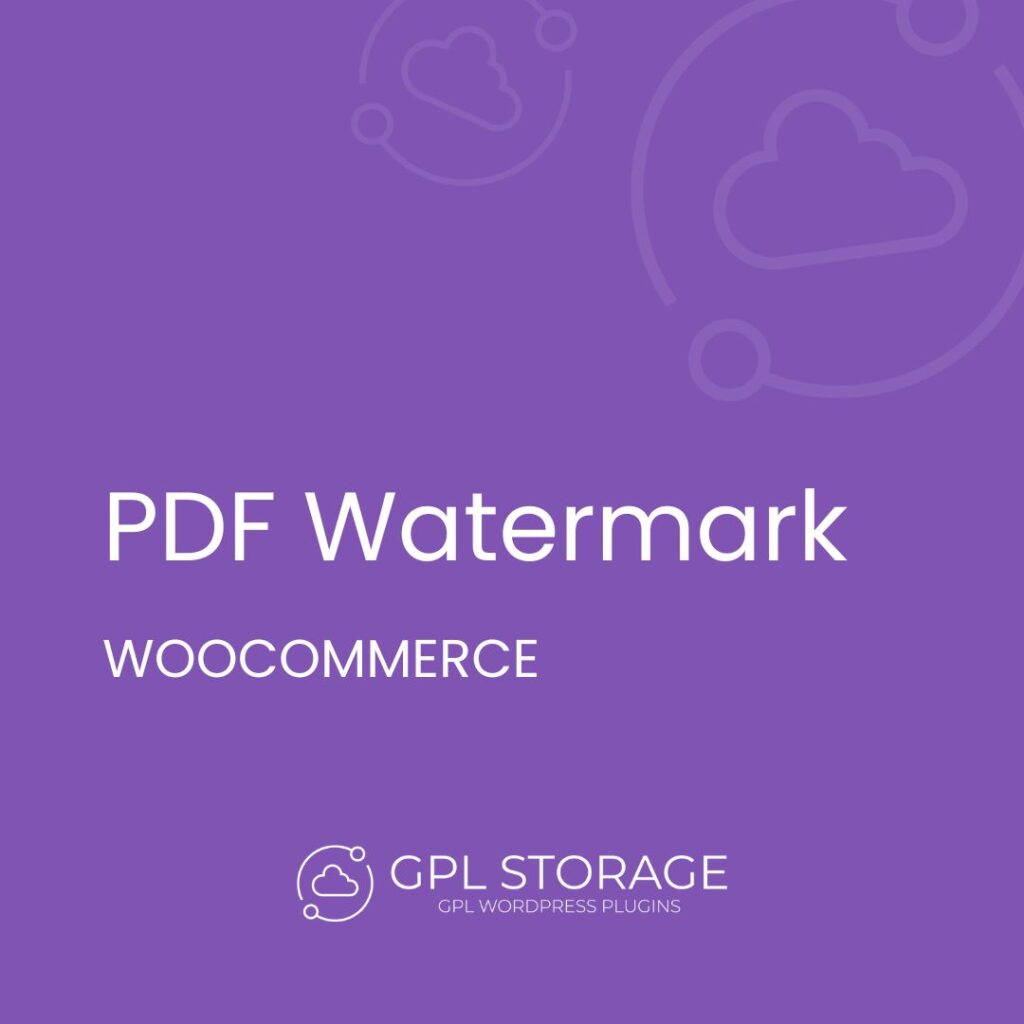 Pdf Watermark-WOOCOMMERCE GPL Download