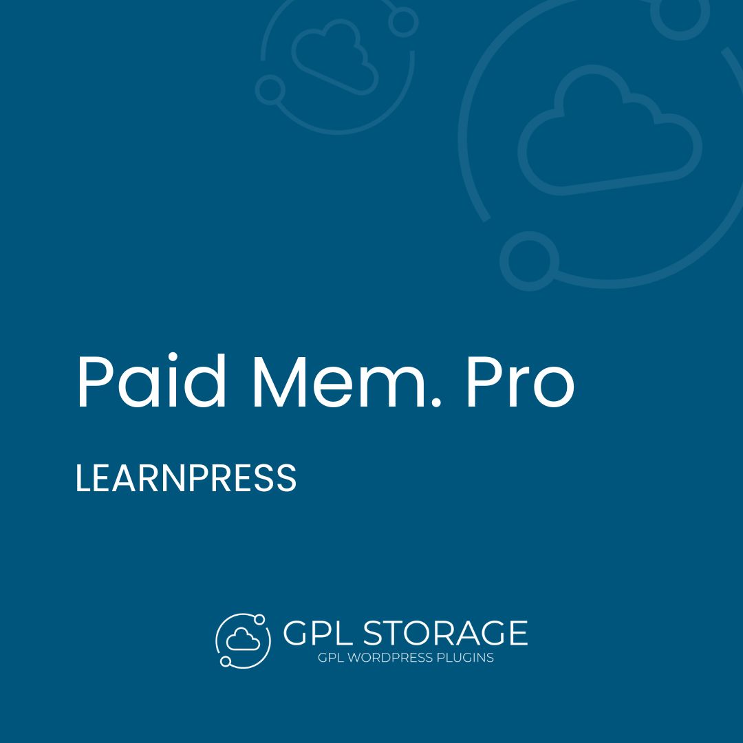 Paid Mem. Pro-LEARNPRESS GPL Download