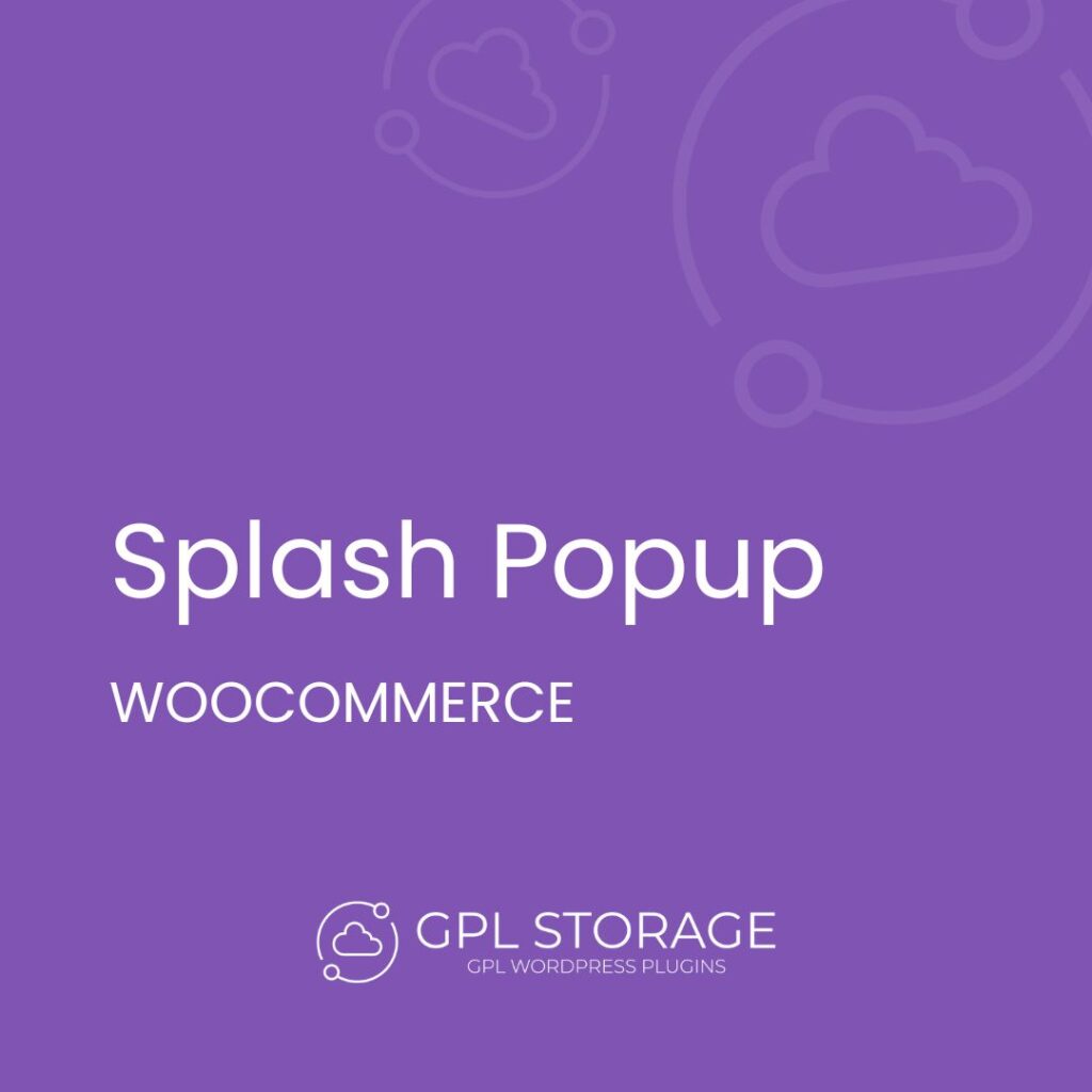 Splash Popup-WOOCOMMERCE GPL Download