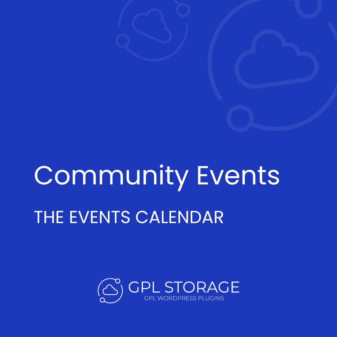 Community Events-THE EVENTS CALENDAR GPL Download