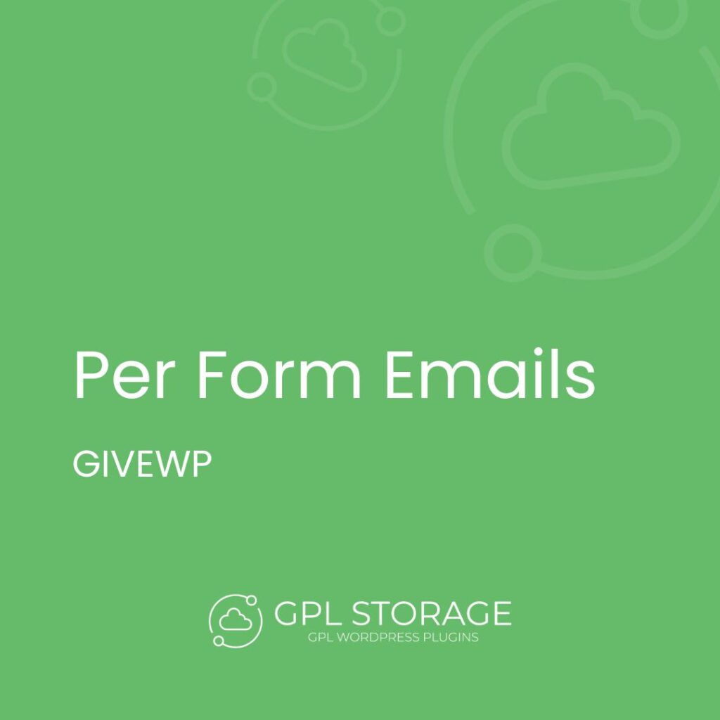 Per Form Emails-GIVEWP GPL Download