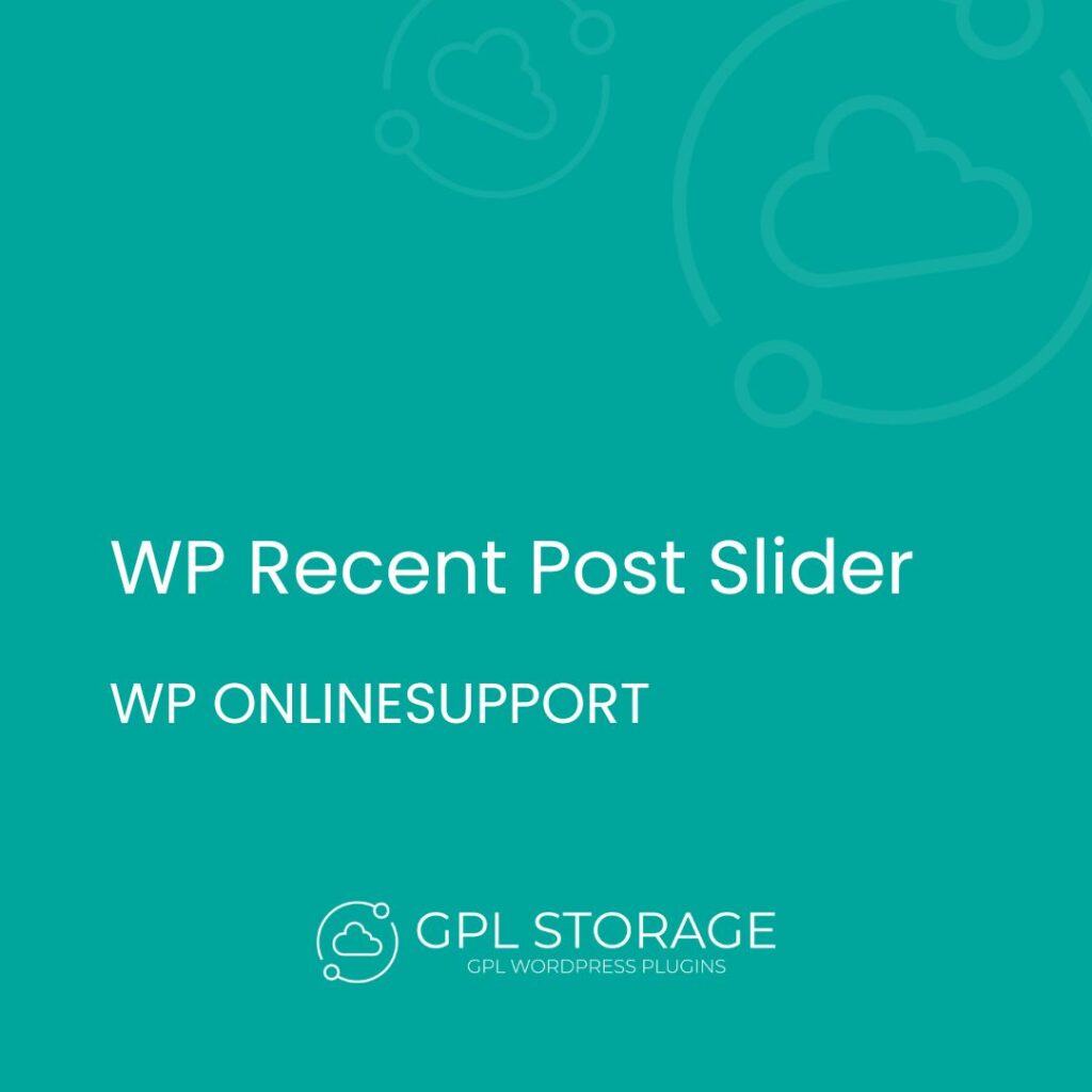 Wp Recent Post Slider-WP ONLINESUPPORT GPL Download