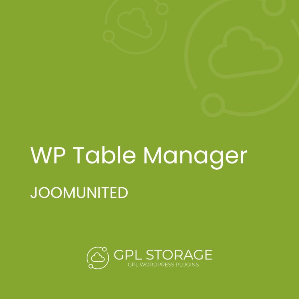 Wp Table Manager-JOOMUNITED GPL Download