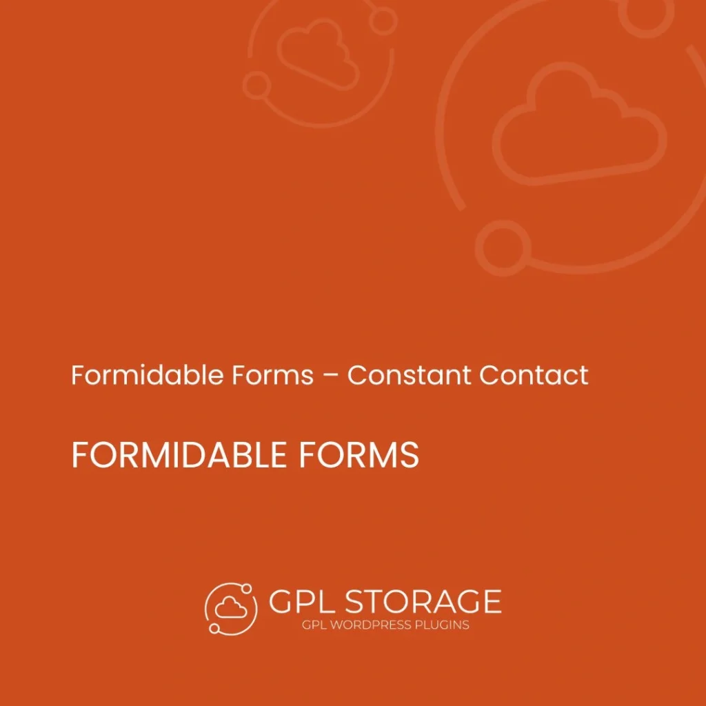 Formidable Forms – Constant Contact-FORMIDABLE FORMS GPL Download