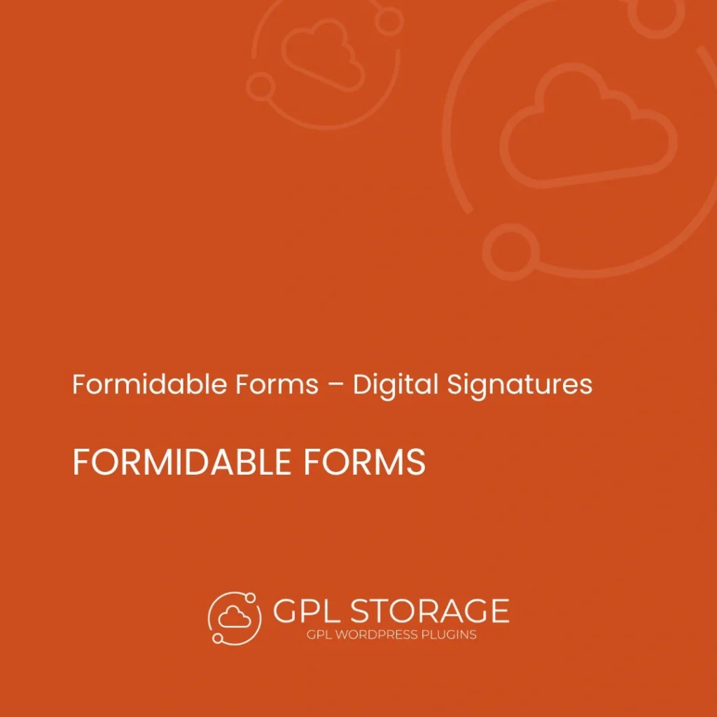 Formidable Forms – Digital Signatures-FORMIDABLE FORMS GPL Download