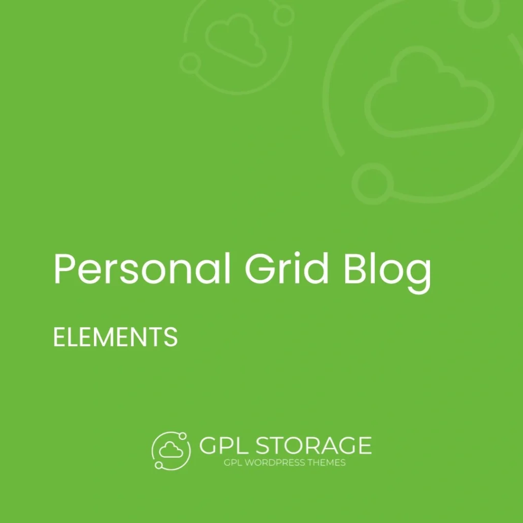 Personal Grid Blog-ELEMENTS GPL Download